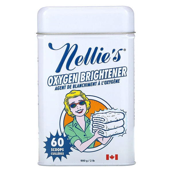 Nellie's, Oxygen Brightener（オキシジェンブライトナー）缶、900g（2ポンド）