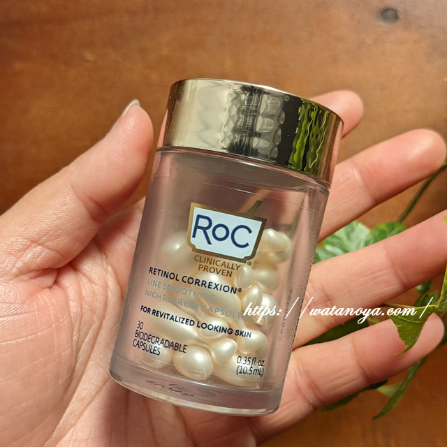 RoC, Retinol Correxion（レチノールコレクシオン）エイジングケア（年齢に応じたケア）用ナイト美容液カプセル、生分解性カプセル30粒