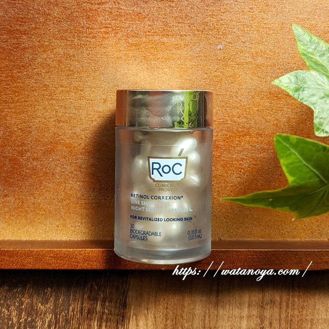 RoC, Retinol Correxion（レチノールコレクシオン）エイジングケア（年齢に応じたケア）用ナイト美容液カプセル、生分解性カプセル30粒